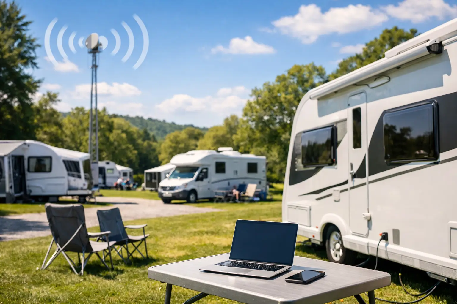 Choosing a Touring Caravan Park with WiFi